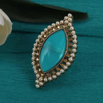 Inspired oval shape center red stone gold plated set of 2 combo adjustable finger ring for women 2