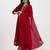 Yufta red vichitra kalidaar kurta set with pant and dupatta