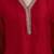 Yufta red vichitra kalidaar kurta set with pant and dupatta