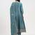 Yufta turquoise blue vichitra kalidaar kurta set with pant and dupatta