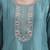 Yufta turquoise blue vichitra kalidaar kurta set with pant and dupatta