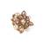 Superb flower and oval shape gold plated set of 2 combo adjustable finger ring for women