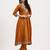 Yufta mustard vichitra kalidaar kurta set with pant and dupatta