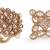 Round and flower design gold plated set of 2 combo brass adjustable finger ring for women