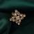 Round and flower design gold plated set of 2 combo brass adjustable finger ring for women