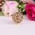 Round and flower design gold plated set of 2 combo brass adjustable finger ring for women