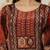 Yufta natural crepe maroon kurta dupatta pant set