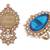 Incredible flower and kalash shape gold plated set of 2 combo adjustable finger ring for women