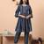 Yufta blue cotton maternity kurta pant set