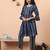 Yufta blue cotton maternity kurta pant set