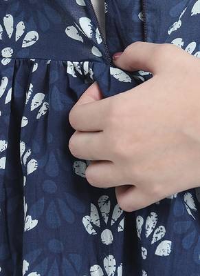 blue cotton maternity kurta pant set 5