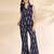 Yufta blue cotton front slit ikat co-ord set
