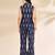 Yufta blue cotton front slit ikat co-ord set