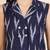 Yufta blue cotton front slit ikat co-ord set