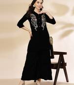 black velvet zari work co-ord set
