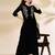 Yufta black velvet zari work co-ord set