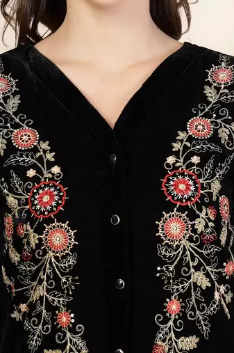 black velvet zari work co-ord set