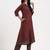 Yufta rust pure cotton a flared kurta set with pant and dupatta