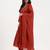 Yufta rust solid chanderi silk a-line kurta trouser dupatta set