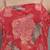 Yufta red floral print sequins work cotton kurta trouser with dupatta set