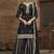 Black embroidered zari work silk palazzo ( full stitched free size )