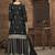 Black embroidered zari work silk palazzo ( full stitched free size )