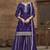 Violet embroidered zari work silk palazzo ( full stitched free size )