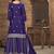 Violet embroidered zari work silk palazzo ( full stitched free size )