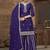 Violet embroidered zari work silk palazzo ( full stitched free size )