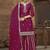 Rani pink embroidered zari work silk palazzo ( full stitched free size )