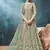 Green embroidered net anarkali suit