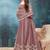 Purple embroidered net anarkali suit