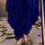Blue embroidered mirror work silk patiala suits