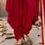 Red embroidered mirror work silk patiala suits