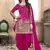 Pink embroidered mirror work silk patiala suits