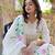 Beige embroidered Kurti Pant Set
