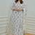 White Floral Block Printed Indian Straight Salwar Kameez Kurti Pant Set 