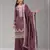Burgundy color embroideried faux glass tissue salwar suit