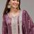 Burgundy color embroideried faux glass tissue salwar suit