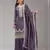 Dark lavender color embroideried faux glass tissue salwar suit