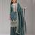 Teal color embroideried faux glass tissuesalwar suit salwar suit