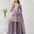 Plum color embroideried faux glass tissue salwar suit