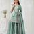 Sea green color embroideried faux glass tissue salwar suit