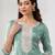 Sea green color embroideried faux glass tissue salwar suit