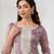 Onion pink color embroideried faux glass tissue salwar suit