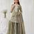 Mehendi color embroideried faux glass tissue salwar suit