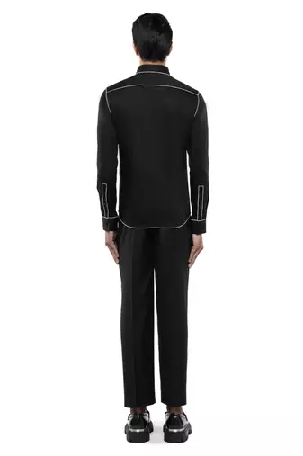 Black plain cotton shirt