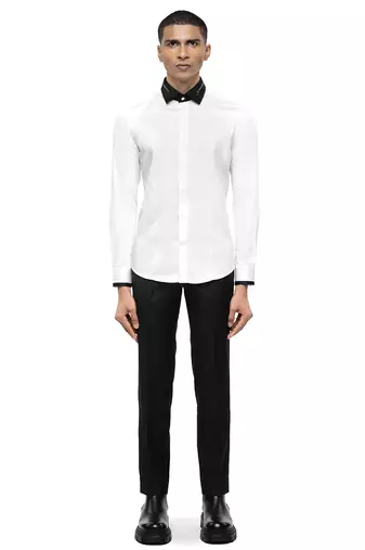 White plain cotton shirt