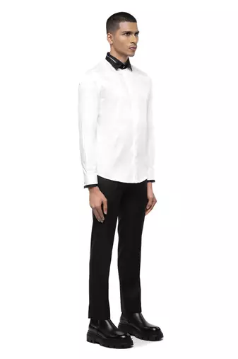 White plain cotton shirt