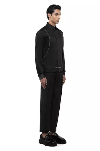 Black plain cotton shirt